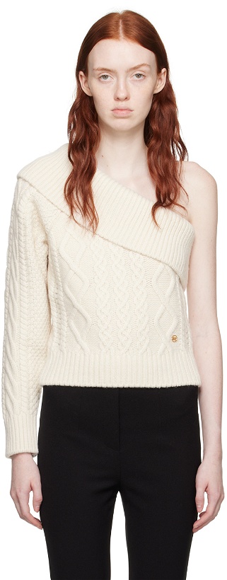 Photo: Recto Off-White Single-Shoulder Sweater
