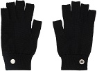 Rick Owens Black Fingerless Gloves