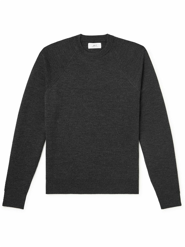 Photo: Mr P. - Double-Faced Merino Wool-Blend Sweater - Gray