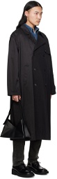 MM6 Maison Margiela Black Paneled Trench Coat