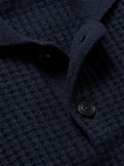ZEGNA x The Elder Statesman - Waffle-Knit Oasi Cashmere Polo Shirt - Blue