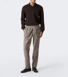 Rubinacci Checked virgin wool straight pants