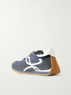 LOEWE - Flow Runner 2.0 Suede-Trimmed Shell Sneakers - Blue