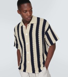 Orlebar Brown Thomas striped crochet cotton shirt