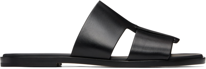 Photo: BOSS Black Leather Slides