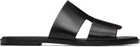BOSS Black Leather Slides