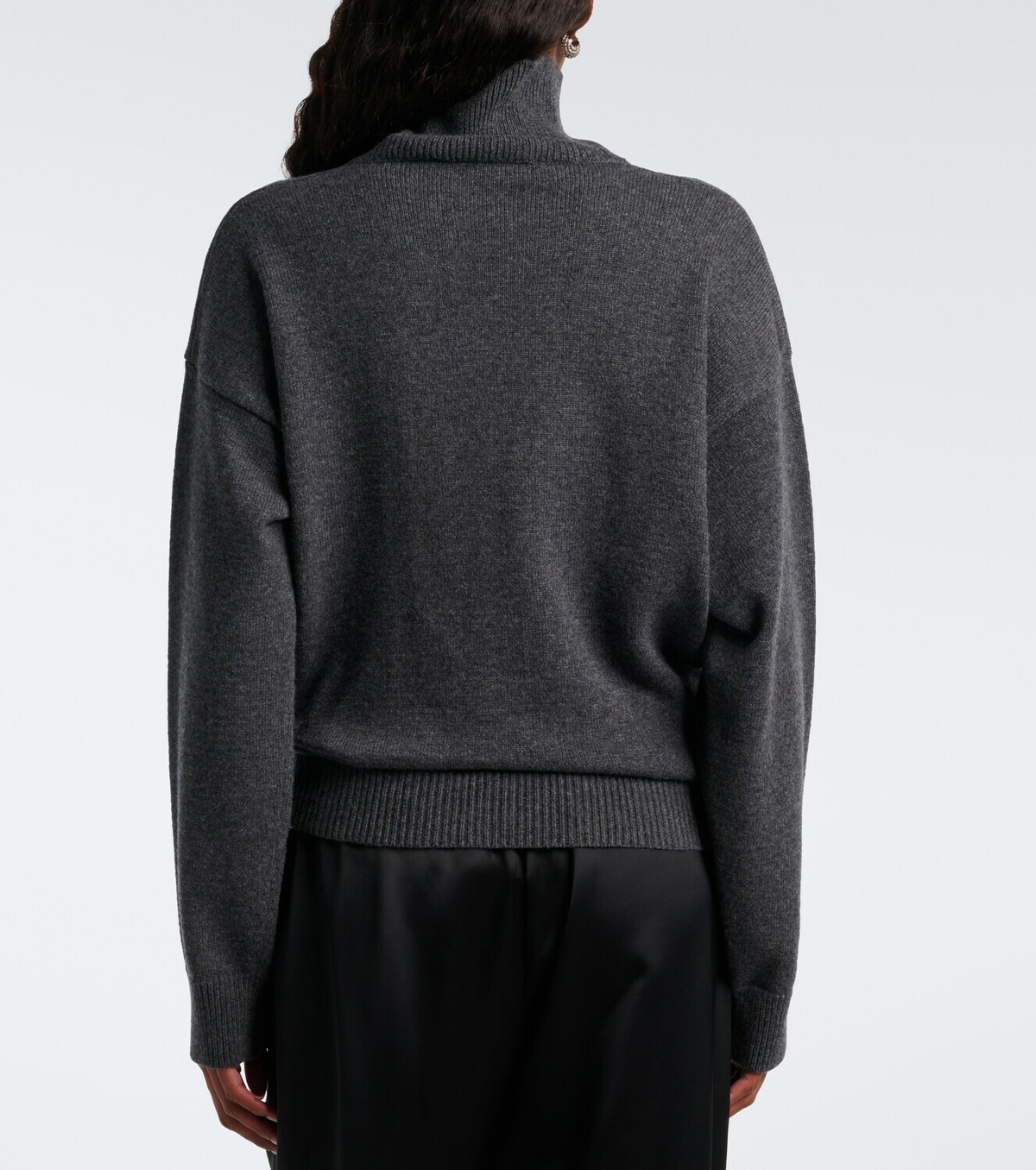 Róhe Draped wool and cashmere turtleneck sweater