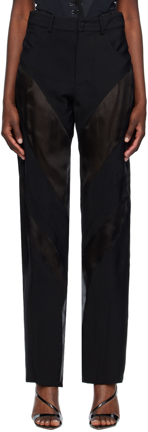 Mugler pants discount black