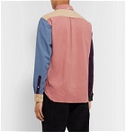 Beams Plus - Slim-Fit Button-Down Collar Panelled Cotton-Corduroy Shirt - Multi