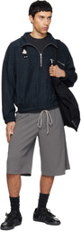 Song for the Mute Navy Zip Funnel Sweatshirt