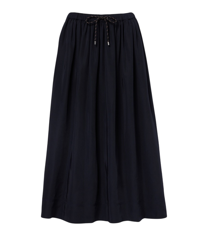 Photo: Veronica Beard Bates gathered taffeta midi skirt