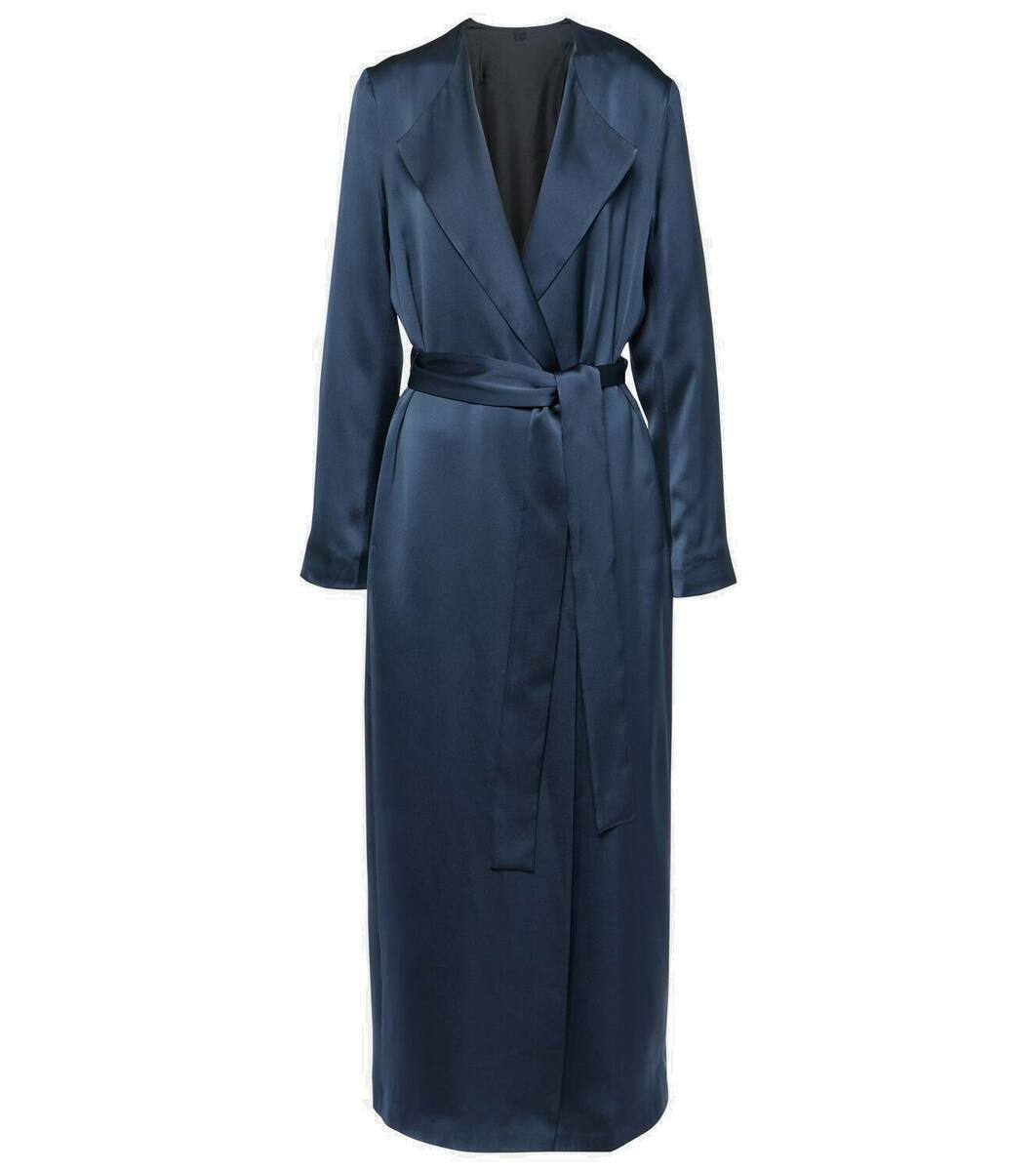 The Row Navy Wool Dustova Coat The Row