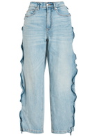 Alexanderwang.t Zip-embellished Barrel-leg Jeans Blue