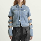 Coperni Women's Spiral Denim Jacket in Blue Light