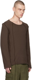 NVRFRGT Brown Crewneck Long Sleeve T-Shirt