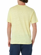 MC2 Saint Barth Man Yellow Linen Jersey T-shirt Ecstasea With Pocket