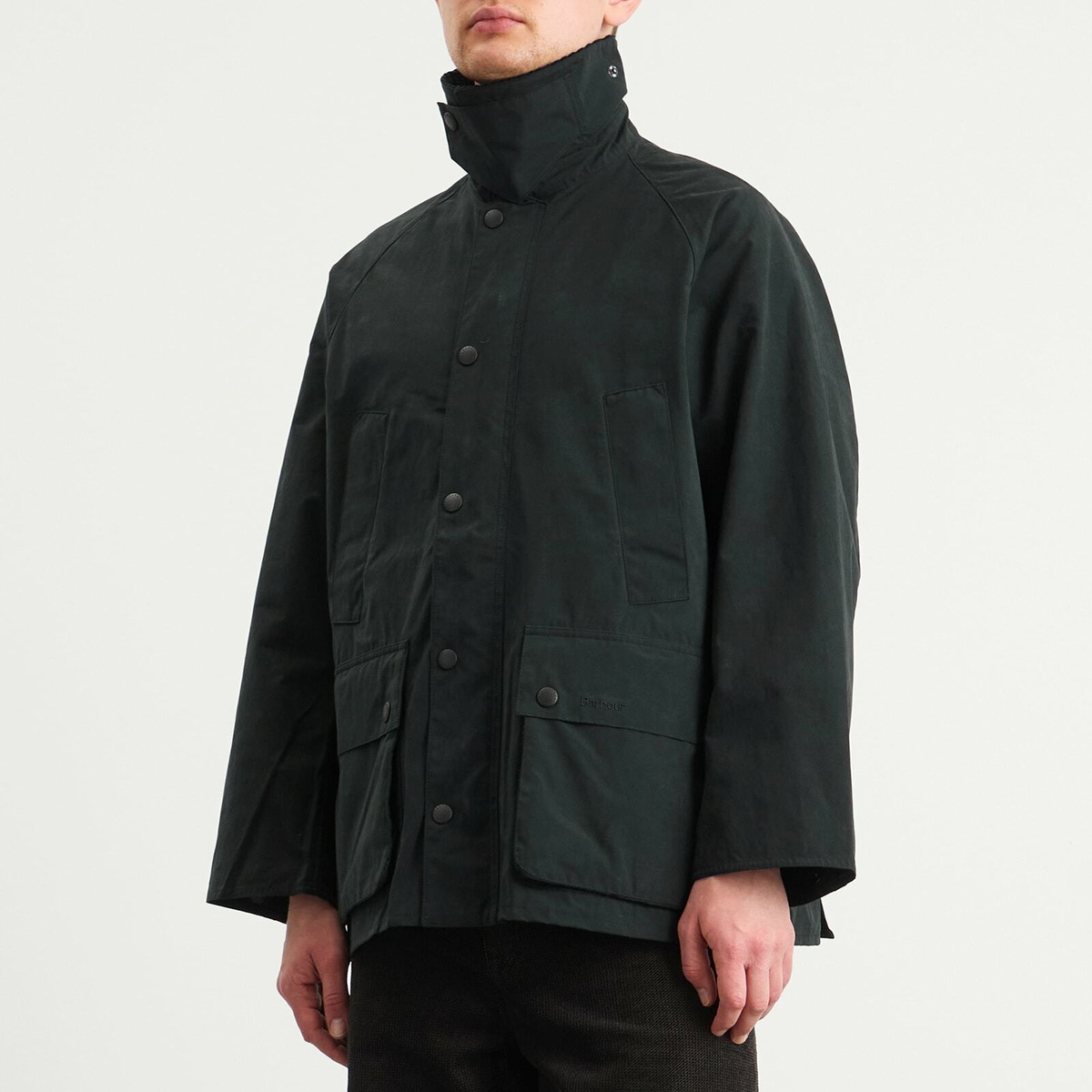 Barbour Men's OS Peached Bedale Casual Jacket in Navy Barbour