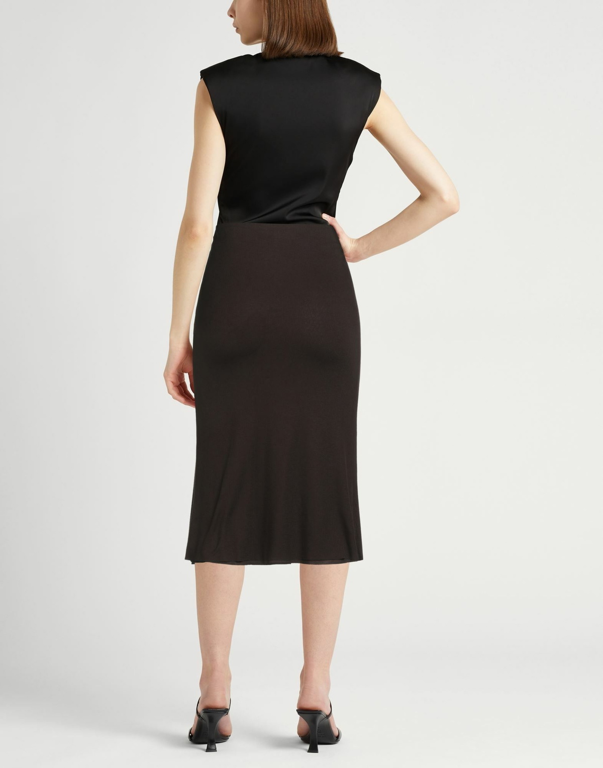 Khaite Womens Midi skirt in Dark brown