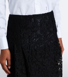 Fendi Silk lace midi skirt