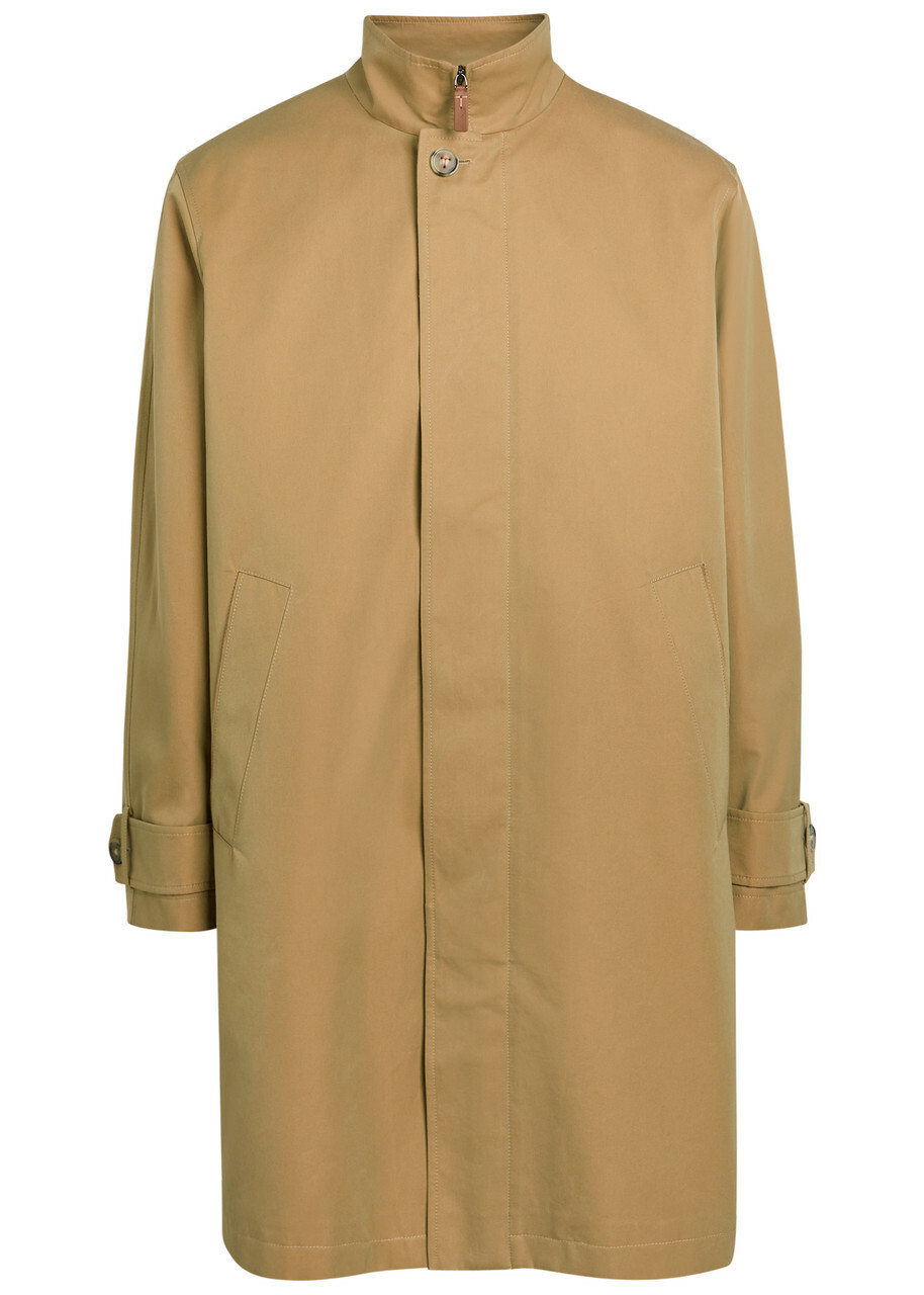 Tods Cotton Trench Coat Beige