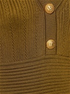 BALMAIN - Viscose Blend Knit Rib Mini Dress