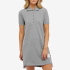 Thom Browne Women's Pique RWB Polo Dress in Light Grey