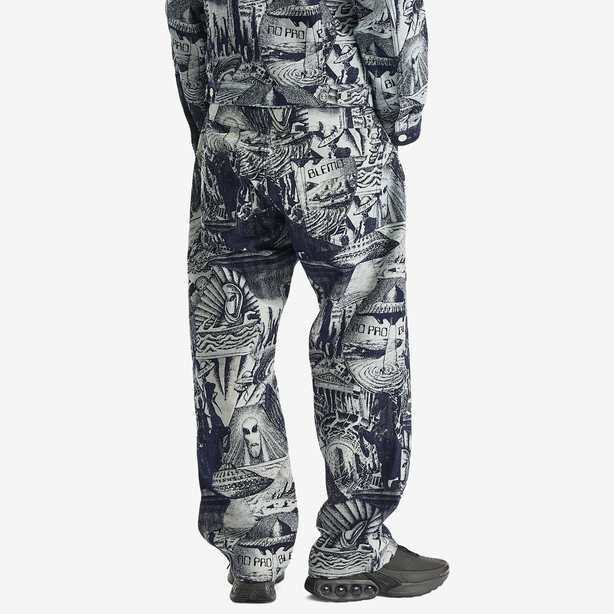 No Problemo Men's Apocalypse Jacquard Bagi Jean in Blue