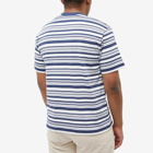 Danton Men's Stripe Pocket T-Shirt in Navy/White