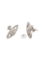 Vivienne Westwood Mini Bas Relief Stud Orb Earrings, Earrings, Silver - One Size
