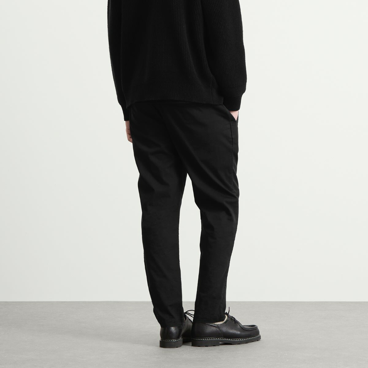 Folk Men's Drawcord Trouser in Black