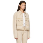 KHAITE Beige Tomer Collared Denim Jacket