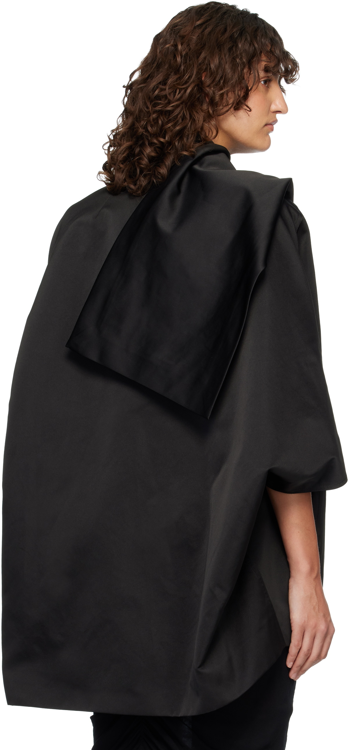 Rick Owens Black Temple Sail Biker Jacket