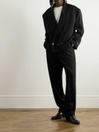 Fear of God - Double-Breasted Cropped Wool-Gabardine Blazer - Black