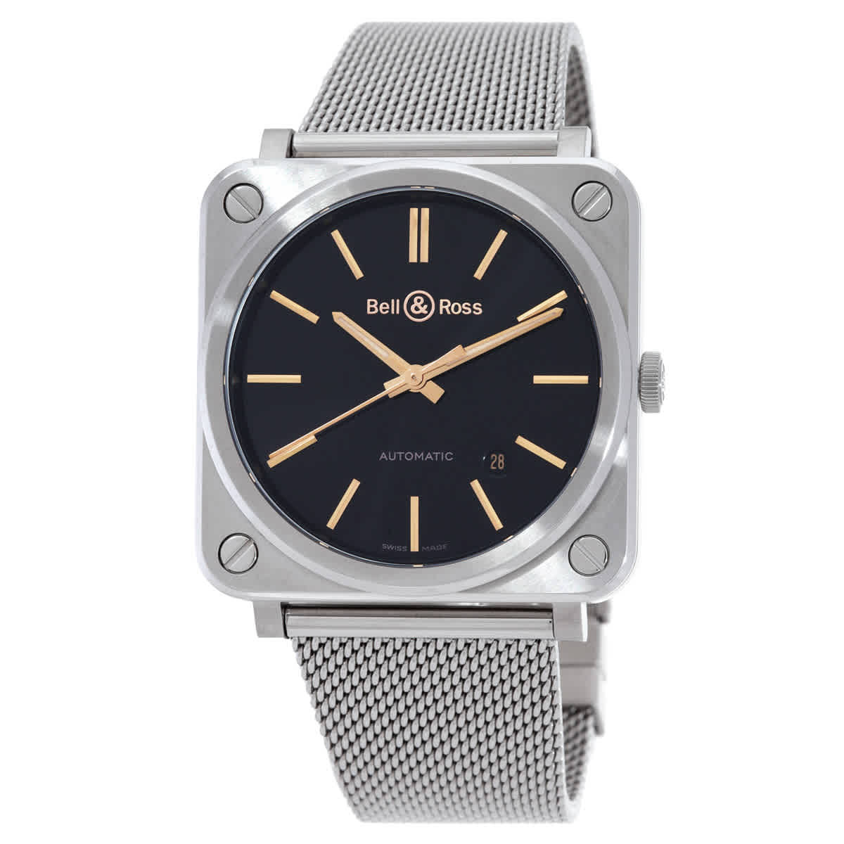 Bell and Ross Golden Heritage Automatic Black Dial Unisex Watch BRS92-ST-G-HE/SST