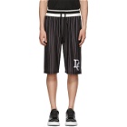 Dolce and Gabbana Black and White Striped DG Basketball Shorts