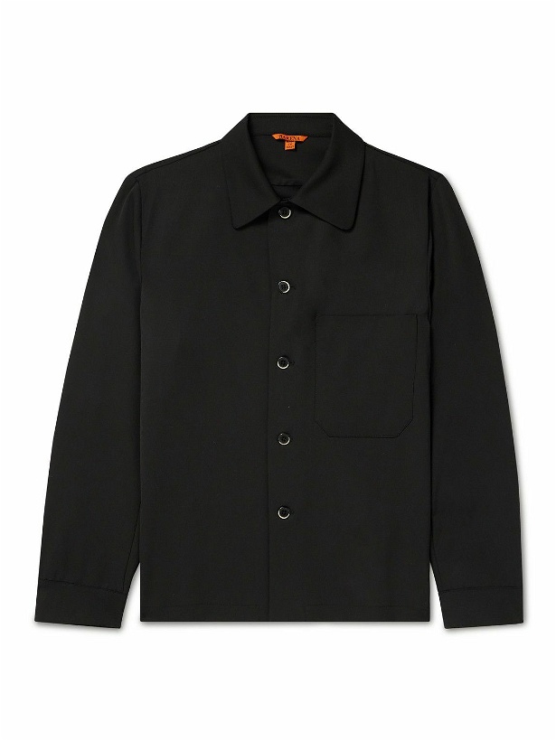 Photo: Barena - Cedrone Garment-Dyed Stretch-Wool Twill Overshirt - Black