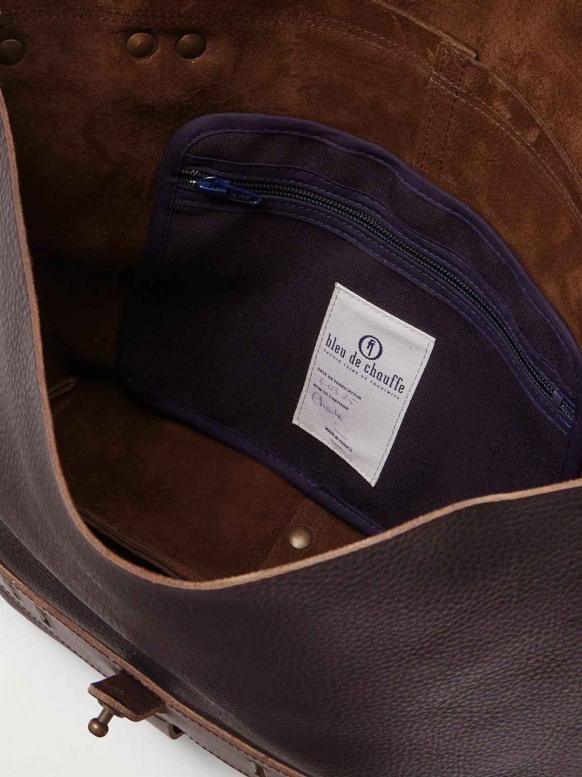 Bleu de Chauffe - Lazard Full-Grain Leather Messenger Bag