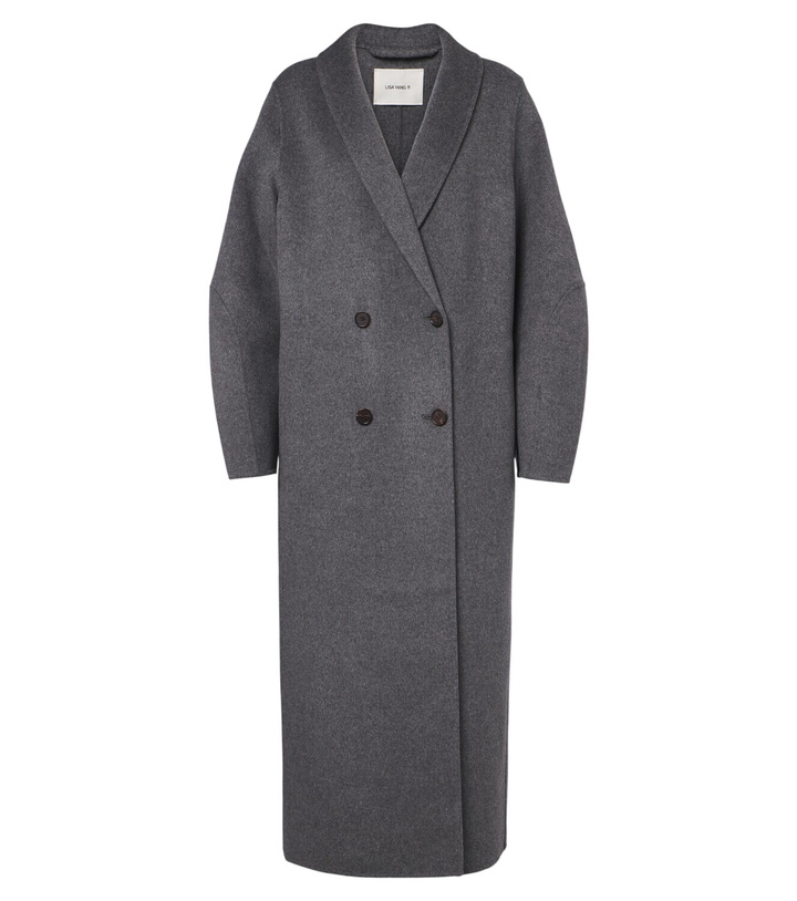 Photo: Lisa Yang Double-breasted wool and cashmere coat