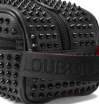Christian Louboutin - Studded Full-Grain Leather Wash Bag - Black