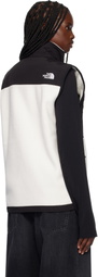The North Face White & Black Retro Denali Vest