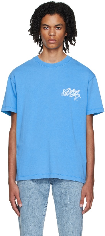 Photo: Eytys SSENSE Exclusive Blue Distressed T-Shirt