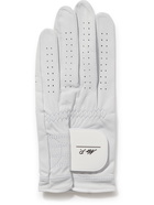 MR P. - Logo-Detailed Perforated Leather Golf Glove - White - S