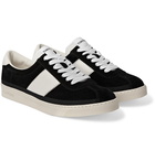 TOM FORD - Bannister Leather-Trimmed Suede Sneakers - Black