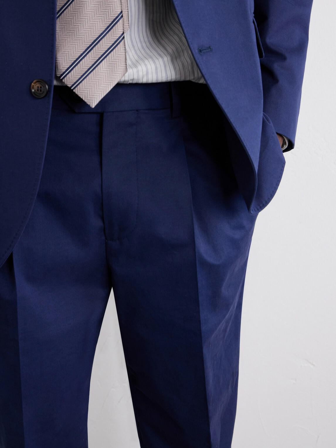 Brunello Cucinelli - Straight-Leg Pleated Cotton-Blend Twill Suit Trousers - Blue