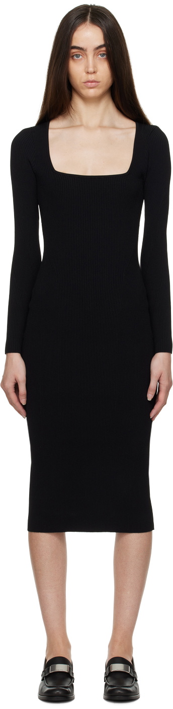 rag & bone Black Asher Midi Dress Rag and Bone