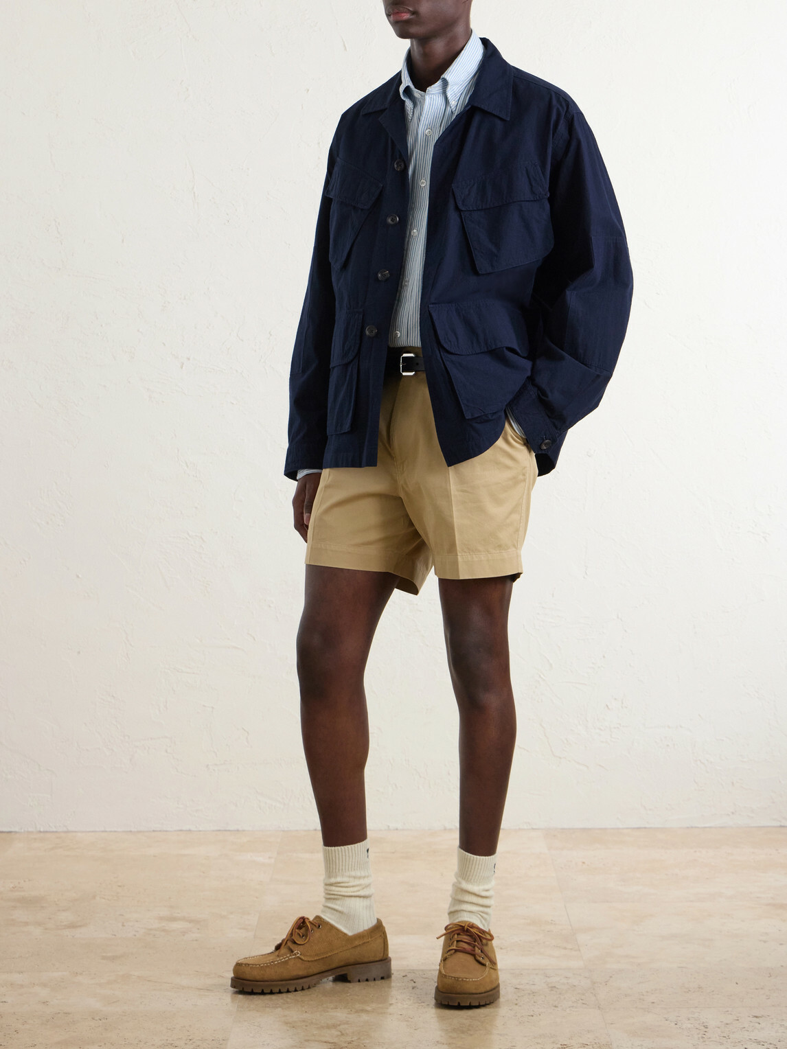 Drake's - Jungle Cotton-Ripstop Overshirt - Blue