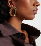 Self-Portrait Amber gold-plated earrings