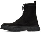 Virón Black Waxed Faux-Suede 1992 Boots