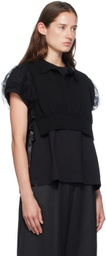 Simone Rocha Black Embellished Knit Vest
