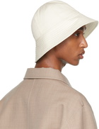 Jil Sander Off-White Cotton Bucket Hat